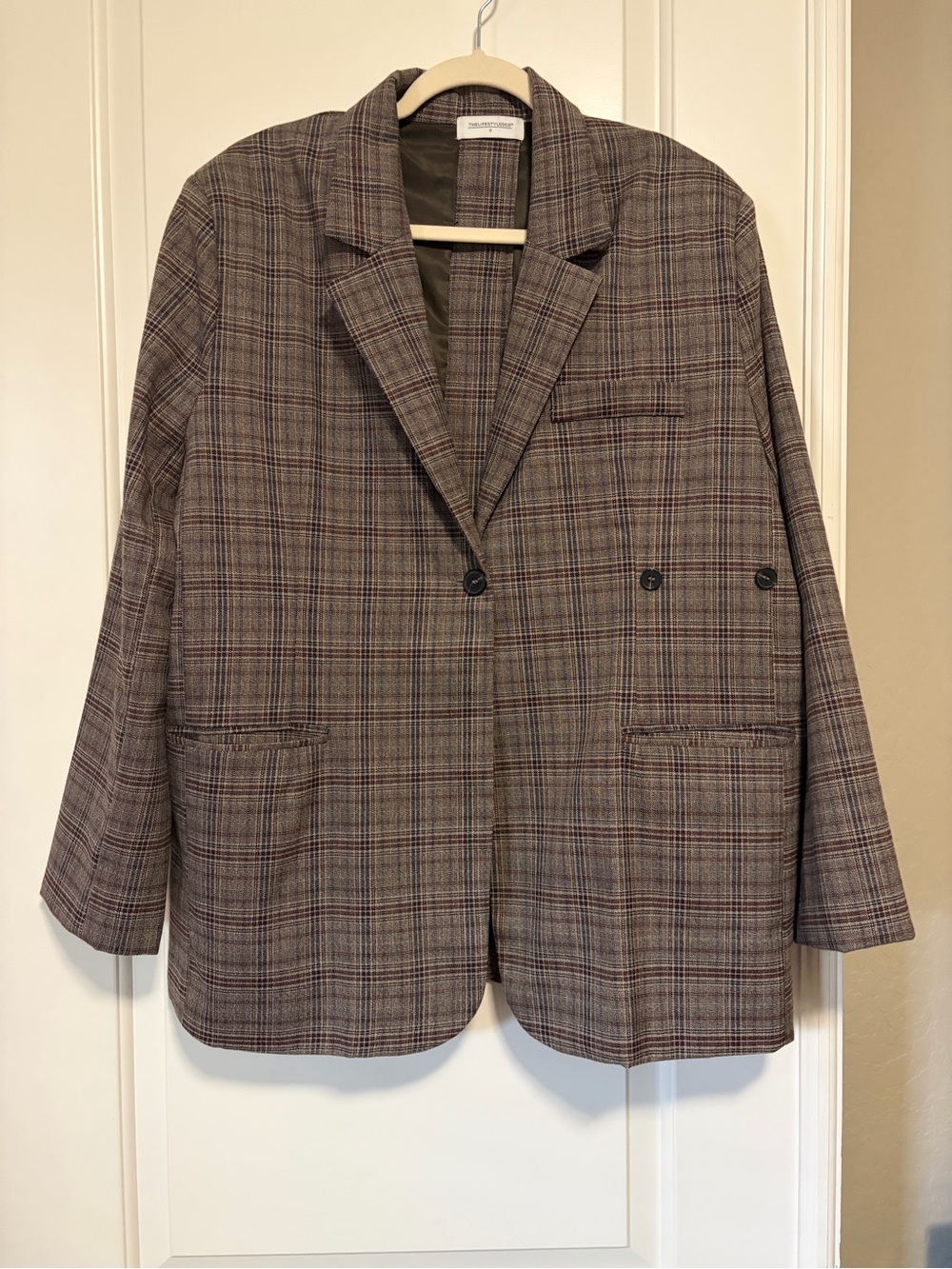 🤎Checked Women’s Oversized Boyfriend Plaid Blazer Jacket 🤎